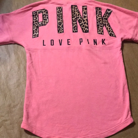 PINK SWEATSHIRT WITH LEOPARD PRINT LETTERING, XS - Picture 5 of 10